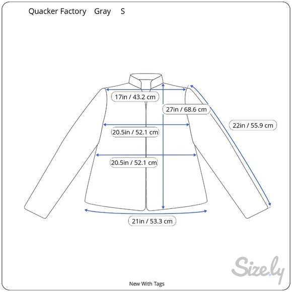 The Quacker Factory Womens Gray Rhinestone Embellished Pocket Zip Jacket New S - Picture 8 of 11
